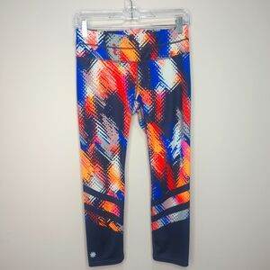 Athleta Leggings Lava Sonar Women's Size Small Capris Multicolored